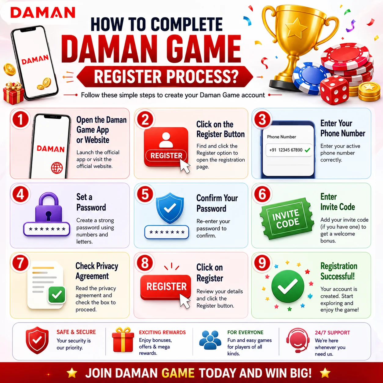 Daman Game Registration Process